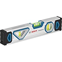 Bosch Professional 1600A016BN Nivel Magnético- longitud 25 cm- Burbuja de Doble Visión- Gris